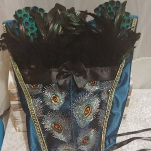 Gorgeous peacock corset